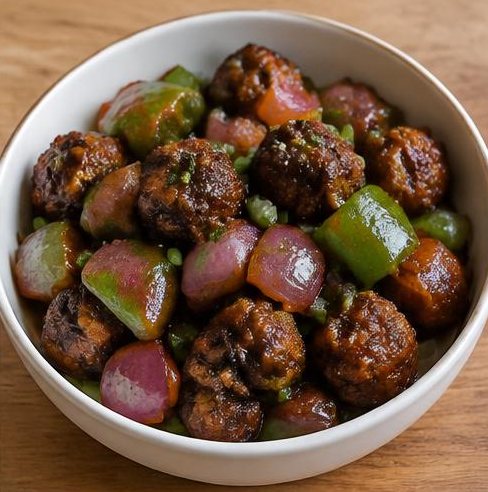 Chilli Soya Chunks