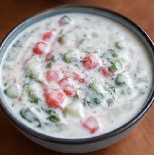 Cucumber & Tomato Raita